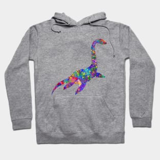 Plesiosaurus dinosaur watercolor Hoodie